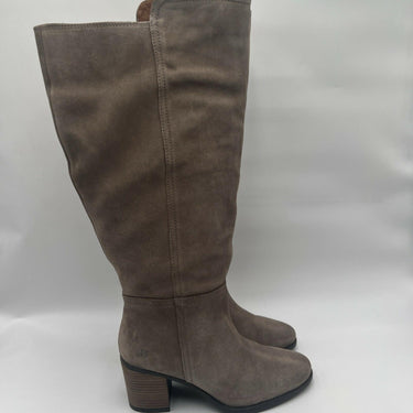 Women’s Lucky Brand Bonnay Extra Wide Calf Boots Mink Suede Size 8.5M WC Lucky Brand