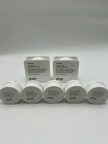 EVO Barber Mini Kit 7pc Cassius 90g Clay Crop Strutters Casual Act 15g Styling EVO