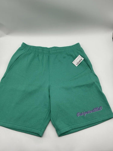Design Untitled Men sweatshorts are crafted soft fleece teal green color Size M Designs Untitled