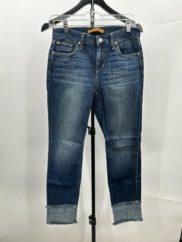 Joe’s Jeans Womans Cuff Slim Straight Jeans Dark Blue Wife Cuffed Hems Size 25 Joe's Jeans