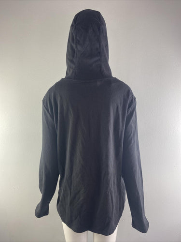NWT JEFF Mens Solid Pullover Hoodie Black Size L