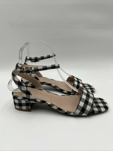Pre-Owned Kelly & Katie Olivina Sandal Black/White Size 6.5M Kelly