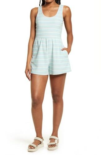 BP. Terry Sleeveless Romper Green Mara Stripe SIZE XL BP.