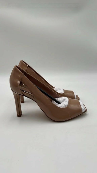 Vince Camuto LIZANIE Blush Patent Leather Square Toe Slip On High Heels, 6.5M Vince Camuto