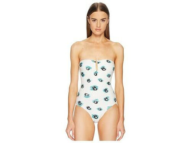 Proenza Schouler Ikat Pansy Bandeau One-Piece U-Shape (White Multi) size S Proenza Schouler