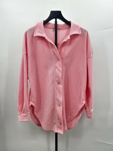 Wst cst Pink Womans Blouse Mamell Oversize Buttdown Closure Size XS Wst Cst