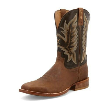 Twisted X Men's 11" Tech X Boot, Wide Square Toe Buff Tan Burnt Olive 12 EE Twisted X