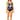 Anne Cole Easy Tri Tankini Navy White LG Anne Cole