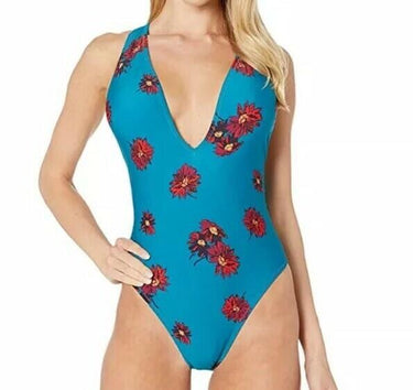 NWT Volcom Women’s Good to Grow One-Piece Stormy Swimsuit Blue Size XL Volcom