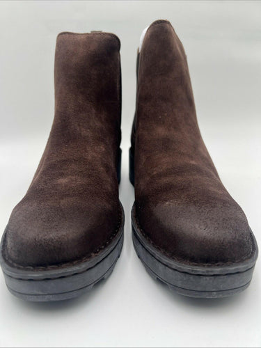 Women’s Born Verona Chelsea Ankle Brown Leather Round Toe Boots Size 10M Børn