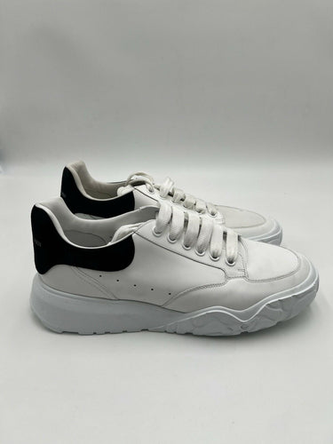 Men’s Alexander McQueen Court Trainer sneakers white Leather Black Suede Size 43 Alexander McQueen