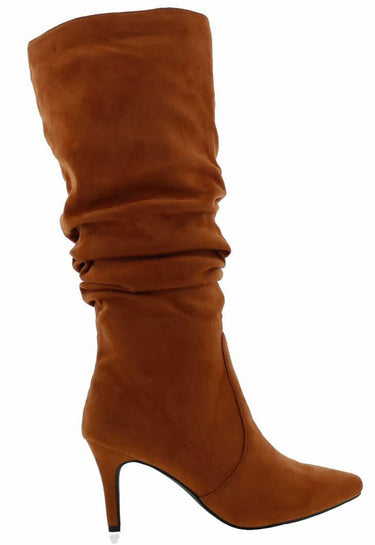 Bellini Women's Amp Heeled Dress Boot, Rust Microsuede, 12 Medium (B) Bellini