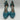 Women’s Mix No. 6 Arlette Fish Scale Print Metallic Blue Size 7M Mix No. 6