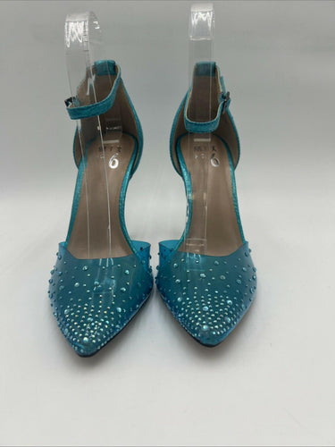 Women’s Mix No. 6 Arlette Fish Scale Print Metallic Blue Size 7M Mix No. 6