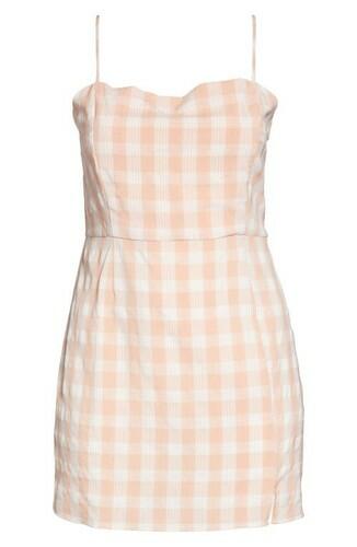 BP. Sleeveless Minidress in Coral- White Gingham Size 1X BP.