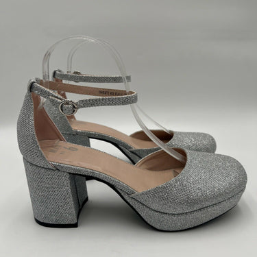 Mix No. 6 Charlotte Pumps Women's Sliver Canvas Size 8.5 W Mix No. 6