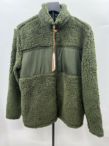 Weatherproof Vintage Sherpa Fleece Jacket Olive Green Deep Depths Mens M Weatherproof
