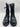 Rocky Side Zipper Jump Black Leather Lace Up Boots Size 5MW ROCKY