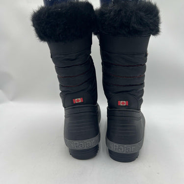 Pajar Canada DEBBY Textile Lace Up Closed Toe Winter Boots Black W’s Size 6L