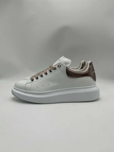Alexander McQueen Oversized sneaker in white leather Bronze Heel Tab Size 41 Alexander McQueen