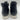 Mix No. 6 HIEDI Black Fabric Side Zip Mid Top Wedged Sneakers Kids Size 2 M Mix No. 6