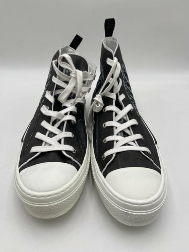 Dior B23 high-top sneaker in white and black Dior Oblique canvas Size 48 Dior