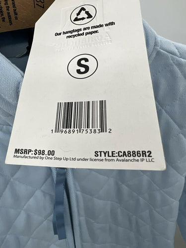 Avalanche Quilted Jacket S Light Blue Full Zip NWT Size S