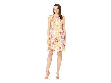 Elliott Lauren Women's Pink Living In Color Sleeveless Zip Back Dress Sz 12 Elliott Lauren