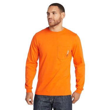 Timberland PRO Men's FR Cotton Core Long-Sleeve Pocket T-Shirt, Orange Size M Timberland PRO
