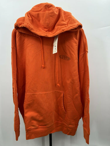 Levi's Hoodie Mens Orange Pullover Kangaroo Pocket Oval Logo Sweatshirt NWT M Levi's