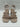 Kelly & Katie CADENE Taupe Fabric Square Toe Strappy Rhinestone Sandals, 10M Kelly