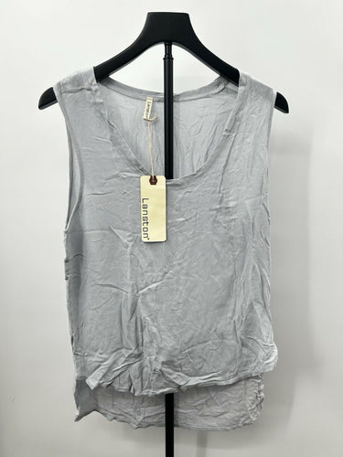 Lanston tank top Light Grey Asymmetrical Hem Woman’s Top Size S Lanston