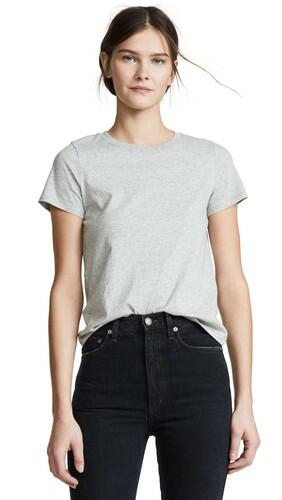 Madewell T-Shirt for Women Straight Hemline Light Heather Grey XS Madewell
