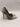 Carrano White Gray Snakeskin Pumps Gold Metal Toe Cap Pointed Stiletto Used 7.5