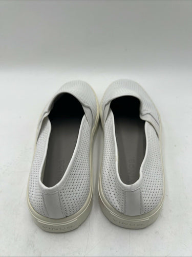 Vince Blair 5 women's white perforated leather slip-on sneakers Size 6