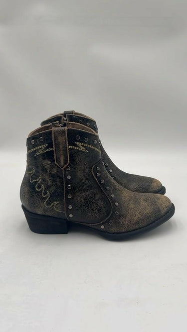 Circle G by Corral Women's Black Metallic Studded size 7.5M Circle G