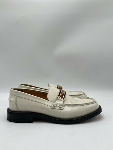 Women’s Christian Dior Code loafers off-white brushed calfskin leather Size 37 Dior