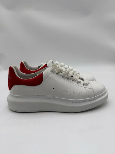Men’s Alexander McQueen Oversized Sneakers In white leathe Red Suede Size 42 Alexander McQueen