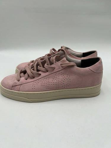 P448 The John Pink Suede Perforated Sneakers Womens Size 9