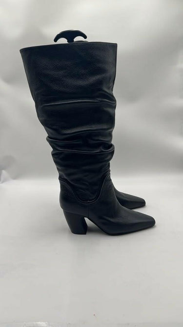 Vince Camuto Chelsey Slouch Knee High Boots Black Leather Size 7.5W-XC Vince Camuto