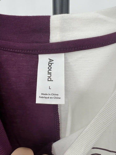 ABOUND T-Shirt Womens Burgundy White Rhode Island Split Graphic Tee S