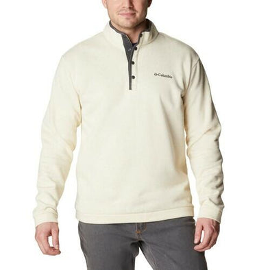Columbia Men's Hart Mountain Half Snap, Oatmeal Heather, Small Columbia