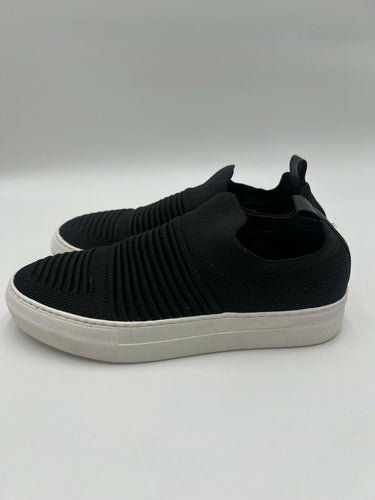 Wonderly Bryna Knit Slip On Sneakers Black Platform Comfort Womens Size 7.5