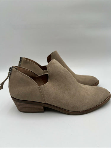 Women’s Lucky Brand Freelia Back Zip Bootie Dune Suede Size 9.5M Lucky Brand