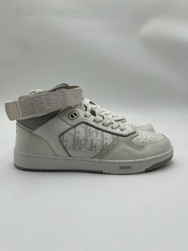 Dior B27 high-top sneakers white / gray leather Oblique jacquard Montif Size 42 Dior