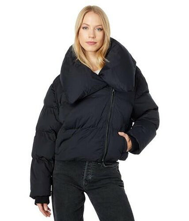 Avec Les Filles Asymmetric Cropped Duvet Puffer Coat M Avec Les Filles
