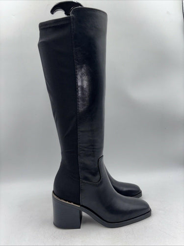 NWB Kelly & Katie Chana 50/50 Knee High Black Side Zip Boot Size 6 M Kelly & Katie