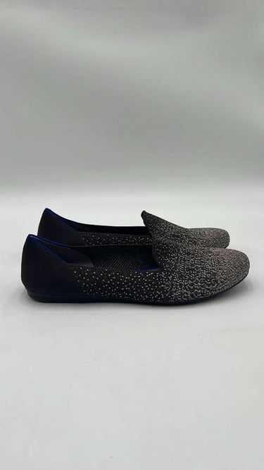 Women’s ROTHY’S The Loafer Knit Round Toe Slip On Flats Brown Sparkle Size 10 Rothy’s