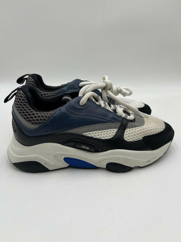 Men’s Dior B22 Lace Up sneaker in a blue, black, grey, and white Size 39 Dior