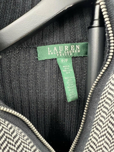 Lauren Ralph Lauren Vest Herringbone Sweater Vest Zip Mock Neck P/P Lauren